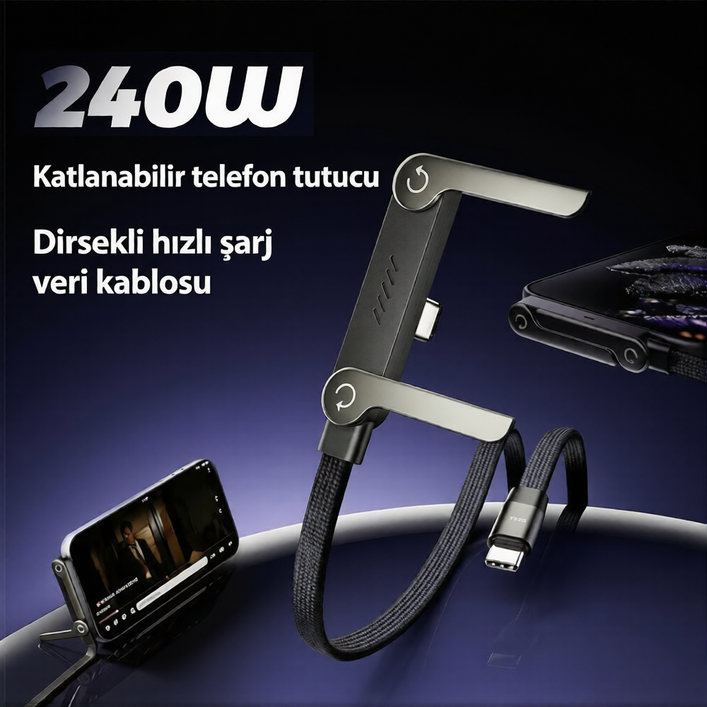 PrimeKablo Standlı Şarj Kablosu